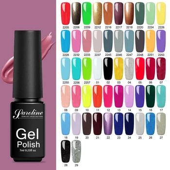 

Saroline Yellow Color Gel Nail Polish Poly Gel Colorful Semi-Permanent Gel Lacquers Soak Off UV LED Gel Varnish Base Top Coat