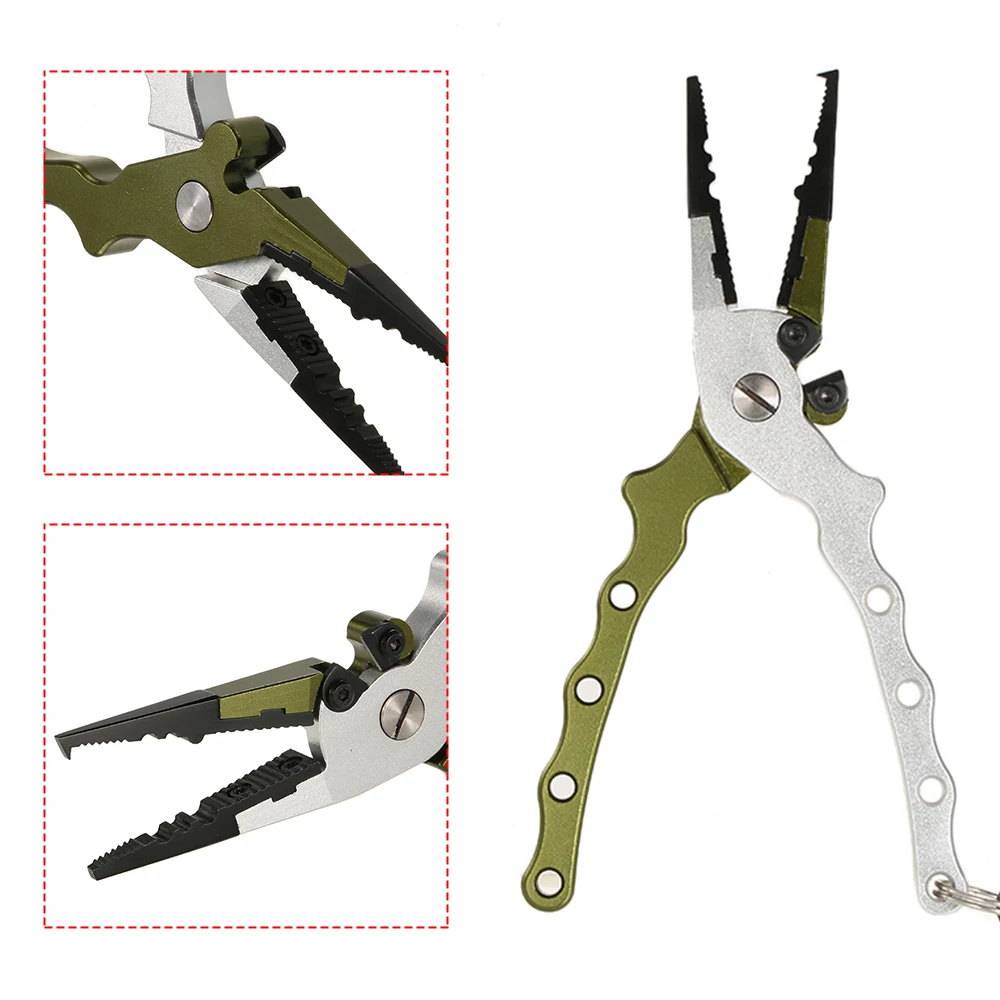 

Hot New Fishing Plier With Bag Multifunctional Light Lure Accessories Grip Pincer Nipper Wire line Cutter Hook Remover Tool Kit