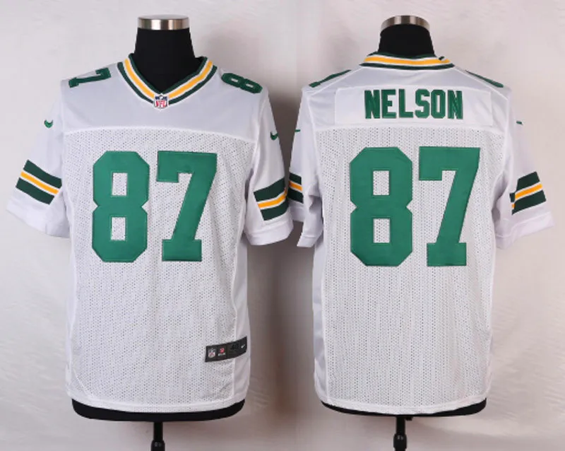 Серебристый Stitiched, Новые поступления, Green Bay Aaron Rodger Clay Matthews Джерси - Цвет: Серебристый