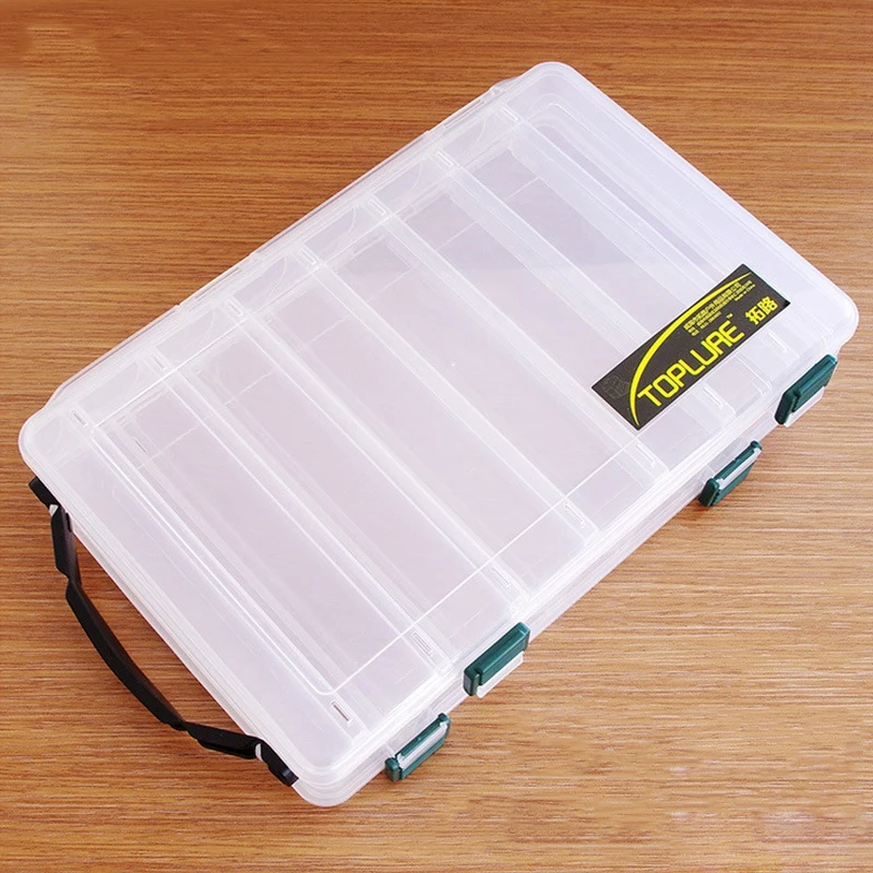

Fishing Box Lightweight Transparent Double Sided Plastic Baits Lure Holder Boxes Fly Fishing Tackle Storage Case Container Rules