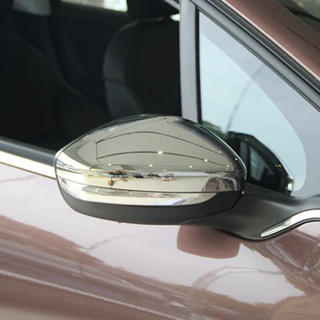 

Free shipping car ABS chrome decoration stick rear view rearview side glass mirror trim frame 2pcs for Peugeot 2008 2016 2017