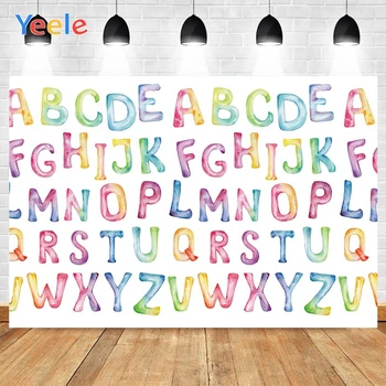 

Yeele Clolourful Letters Baby Enlightenment Photo Background Photophone Photography Backdrops for Decoration Customized Size