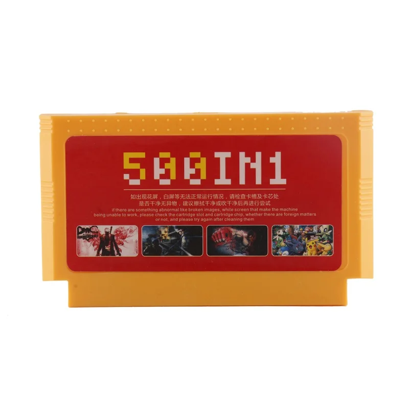 8 бит 60 контактов Ретро игровой картридж видеоигры 500 в 1 карты памяти 400 в 1 консоль для игры классические FC игровые карты - Цвет: 500 in 1