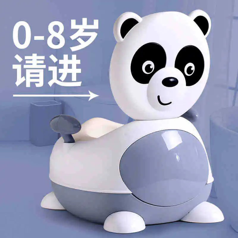 

CHILDREN'S Toilet Baby Extra-large Thick Deepened Backrest Pedestal Pan Infants Toilet Training Device Panda Chamber Pot