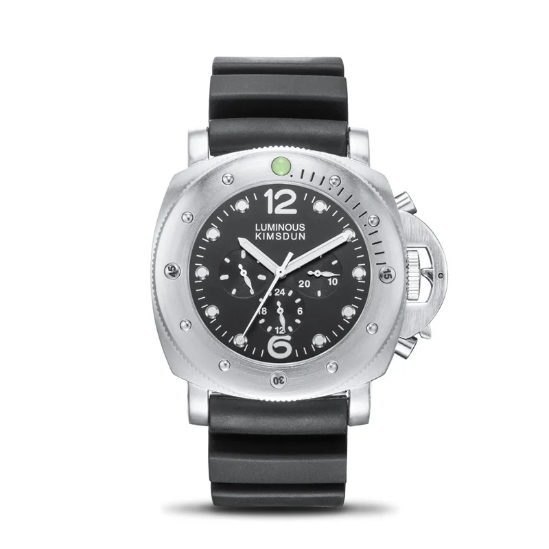 KIMSDUN, роскошные брендовые механические часы для мужчин, автоматический кожаный ремешок, деловые водонепроницаемые наручные часы для мужчин, Relogio Masculino - Цвет: silver black