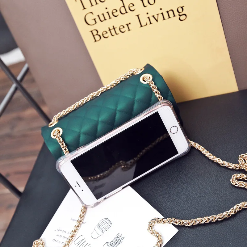 

2019 Summer New Style Small Fragrant Korean-style Gel Bag Rhombus Bag Matte Dull Polish Crossbody Bag