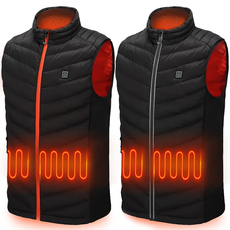 

Heated Vest Washable Usb Charging Electric Heating Warm Jacket Control Temperature Outdoor Camping Hiking Warm Hunting Jacket