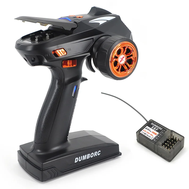 

DumboRC X5 2.4G 5CH Transmitter with X6F Receiver for RC Q65 MN90 1/10 1/8 Crawler TRX4 Axial SCX10 D90 RC Car Boat