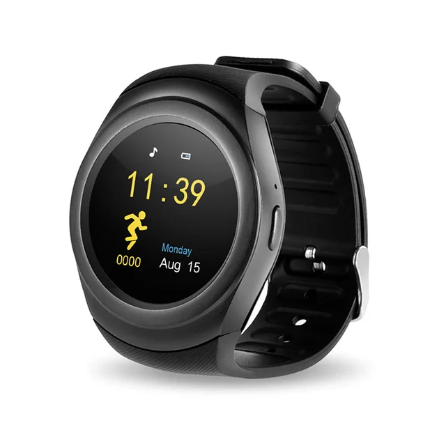 T11 умные часы, цифровые часы со слотом для sim-карты, мужские Bluetooth, электроника, умные часы, шагомер, спортивные носимые устройства - Цвет: Черный