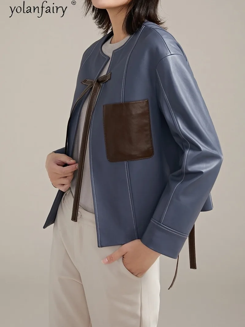 

Real Genuine Leather Jacket Women 2020 Natural Sheepskin Coat Korean Spring Autumn Leather Jackets for Women Clothes KJ5932