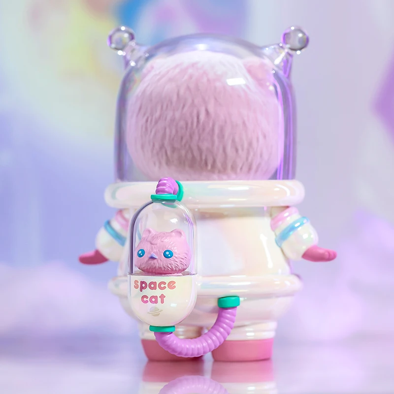 POP MART PUCKY Planet EXPLORER-SPACE Cat Astronaut Figurine Birthday Gift  Action Toy