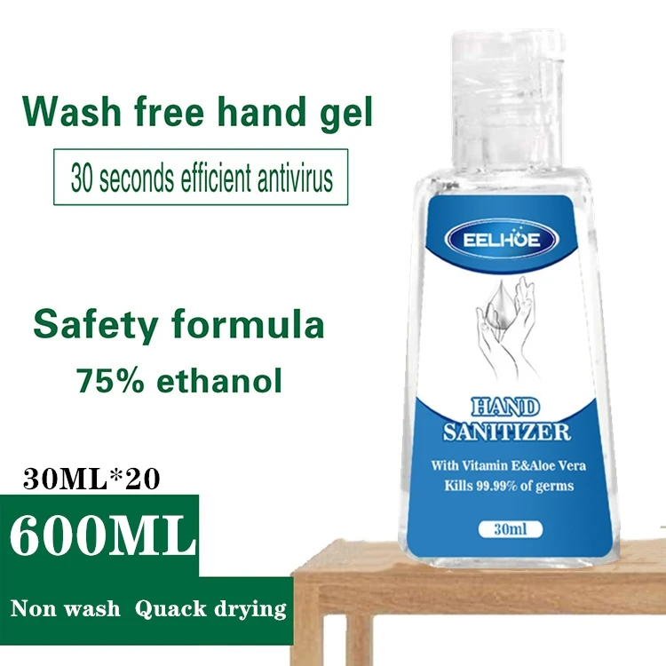 

30ML*20 DHL Shipping 75% Alcohol Portable No-wash Hand Sanitizer Quick-Drying Press Hand Sanitizer Soothing Gel