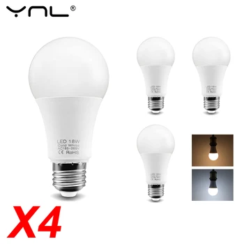 

4pcs/Lot Ampoule E27 LED Lamp Light Bulb 220V 240V 3W 6W 9W 12W 15W 18W Lampada LED Bulb Cold Warm White High Brightness Lamp