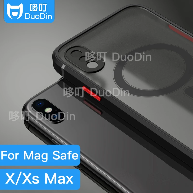 Магнитный чехол для iPhone X Xs Max прозрачный матовый мобильный телефон | Мобильные