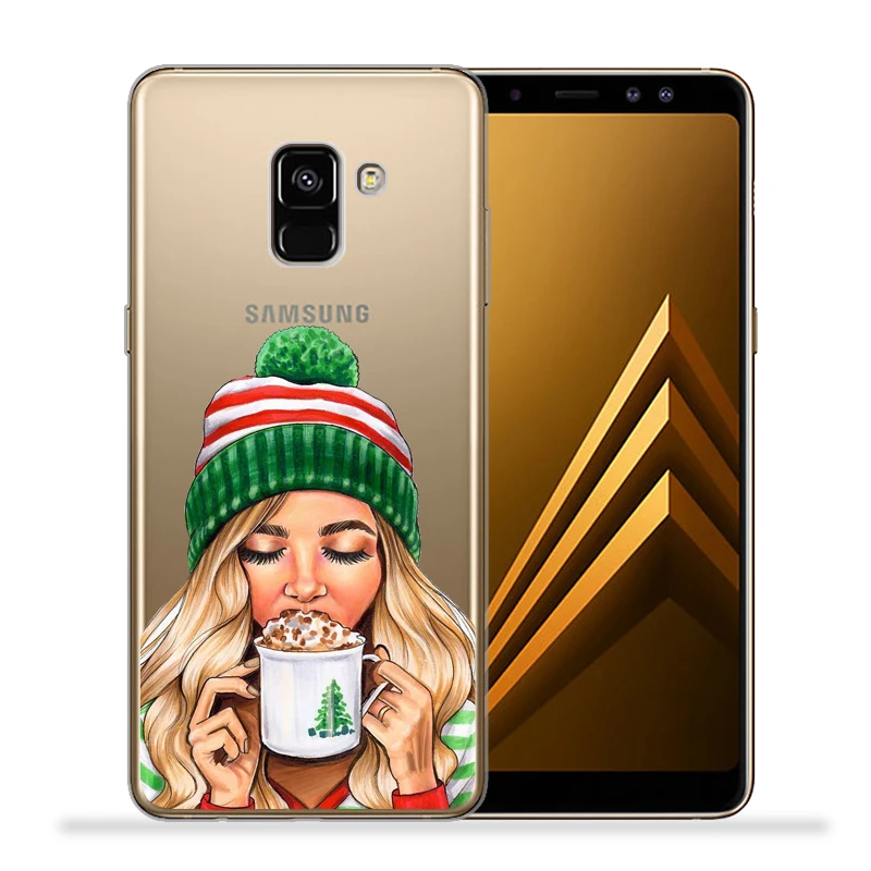 Рождественский Модный чехол для телефона с изображением девушки дерева Samsung Galaxy