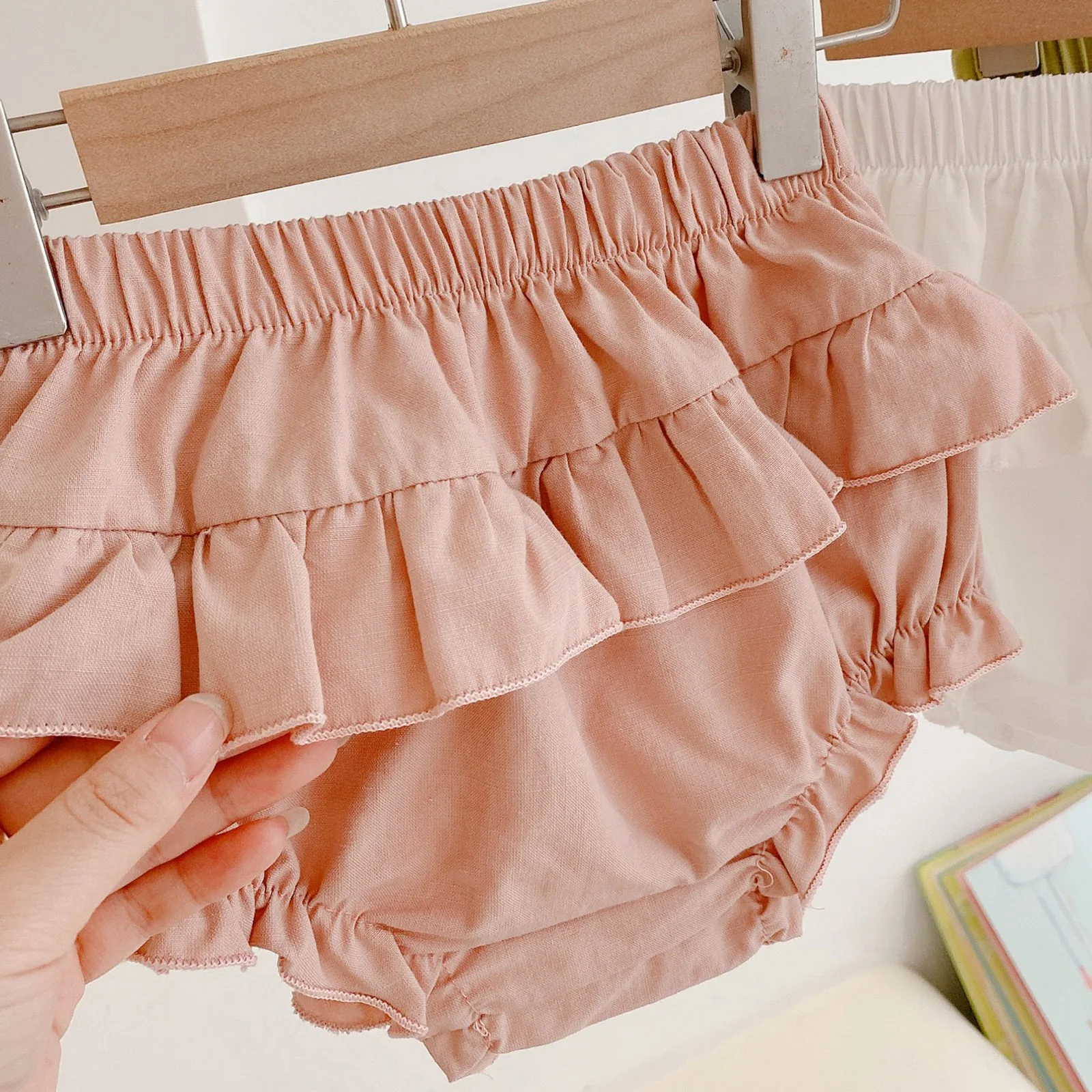 Cotton Ruffle Baby Girls Boys Bloomers Shorts Elastic Waistband Cute Pants Tutu Design Infant Short Diaper Cover Set беби-блумер