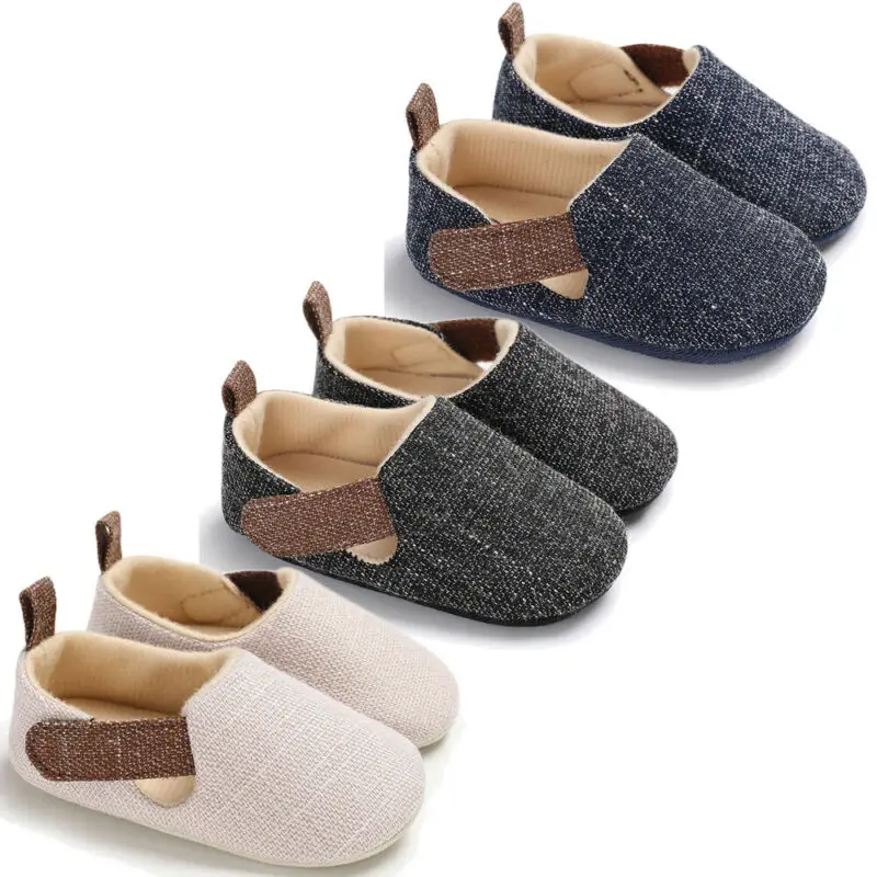 Autumn Winter Infant Toddler Baby Boy Crib Shoes Soft Sole Sneaker 0-18 Months