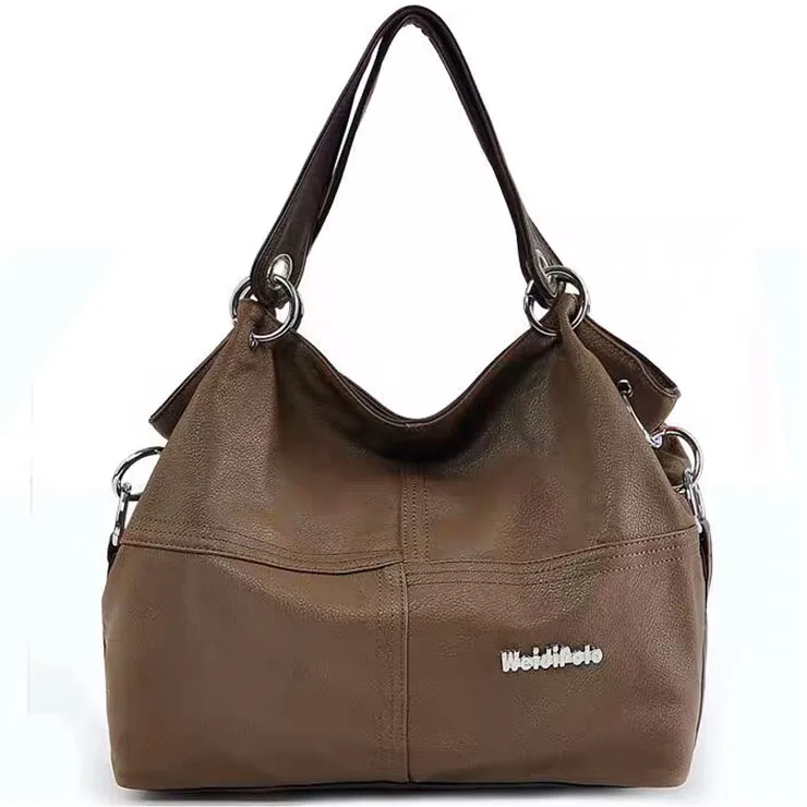 POLO западный стиль Модные женские комбинированные сумки - Цвет: Dark Khaki