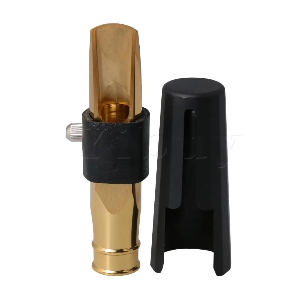 

Yibuy Jazz E-flat Tenor Saxophone Mouthpiece 5# PU Leather Cap