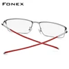 FONEX-gafas fotocromáticas cuadradas para hombre, anteojos fotocromáticos grises, de aleación de titanio, antiluz azul, montura coreana sin tornillos, FAB1010, 2022 ► Foto 2/6