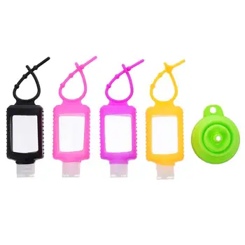 

4Pcs 60ml Refillable Travel Bottles Plastic Dispenser Keychain Empty Bottle Hand Sanitizer Bottles Liquid Bottles For Outdoor