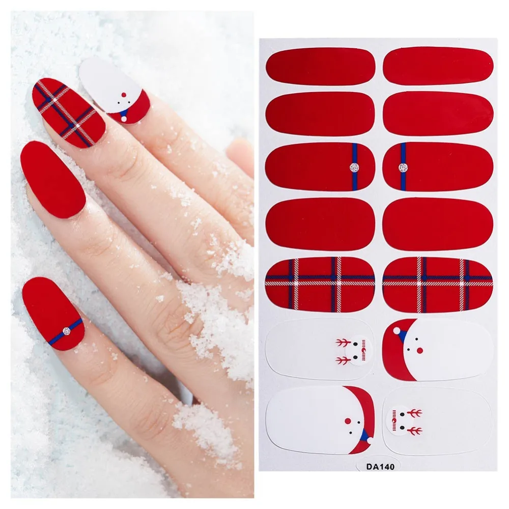 1 Лист наклейки на тему Хэллоуина клей для накладных ногтей 3d наклейки для ногтей рождественские ногти искусство для красоты