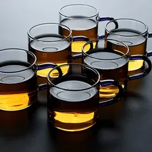 4 шт, 6 шт прозрачная стеклянная чайная чашка термостойкая чашка с чайный набор кунг-фу 110 мл мини чайная чаша кружка для воды