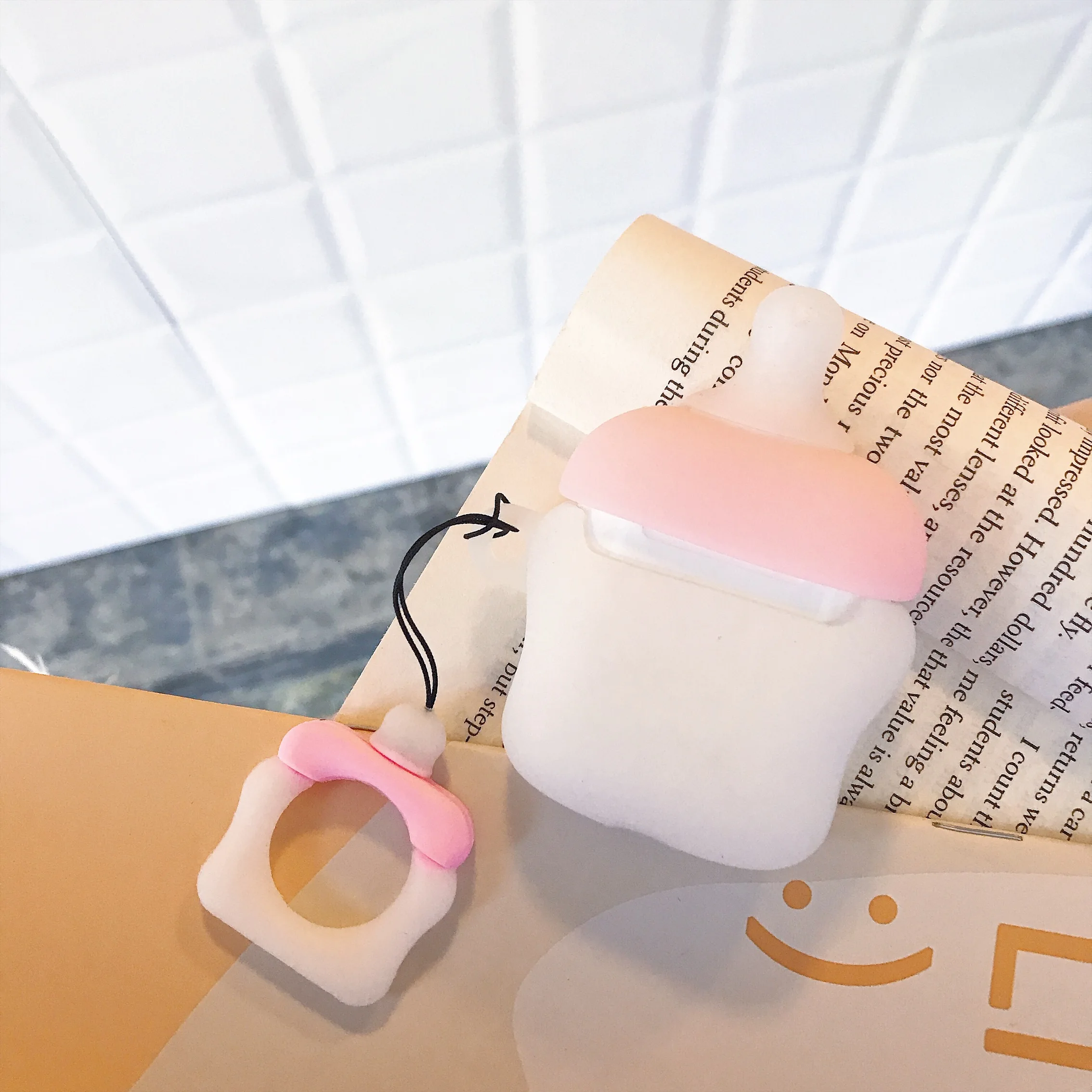 Новые Мультяшные беспроводные bluetooth наушники чехол для Apple AirPods силиконовые зарядки наушники Чехлы для Airpods 2 защитный чехол - Цвет: 5