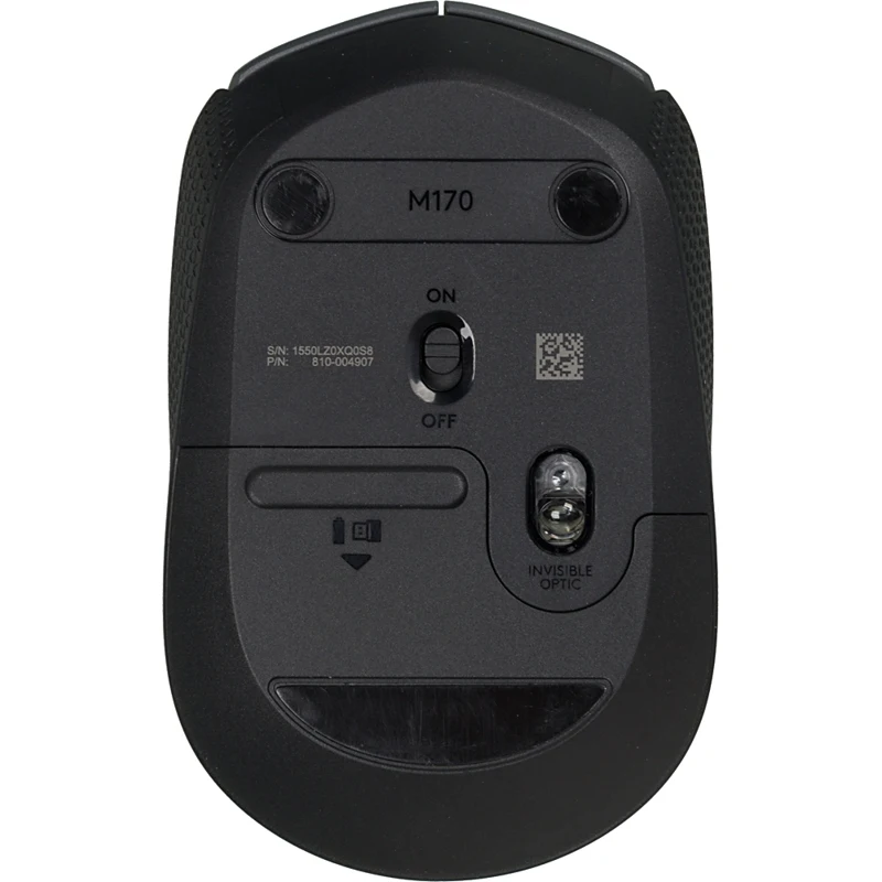 Мышь LOGITECH M170, беспроводная, USB, серый и черный