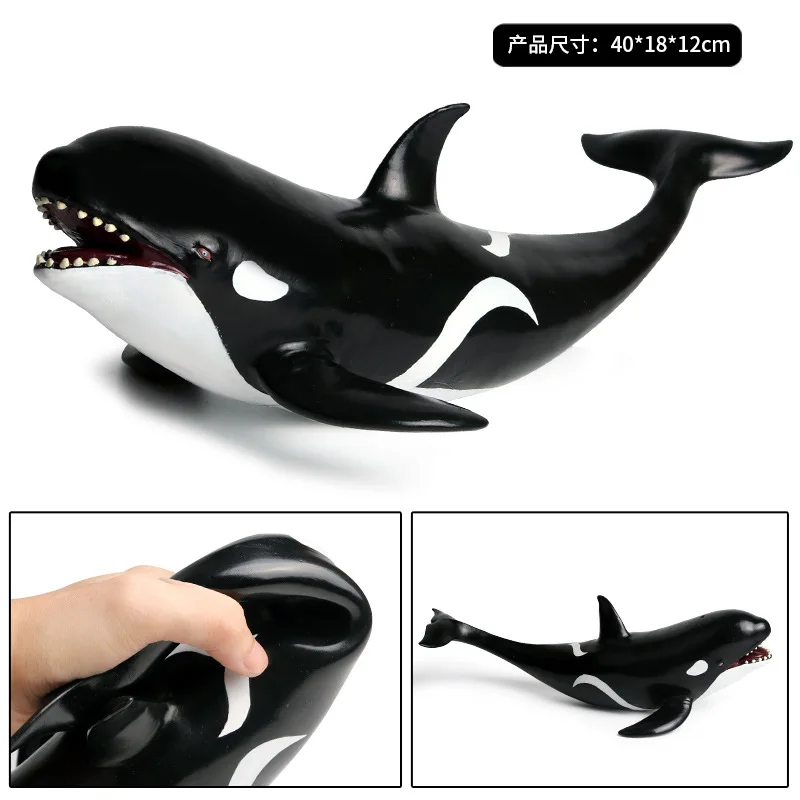 40 см гигантская мягкая резиновая Акула Морская жизнь животные модельные Фигурки игрушки украшения коллекция морских животных игрушки для детей