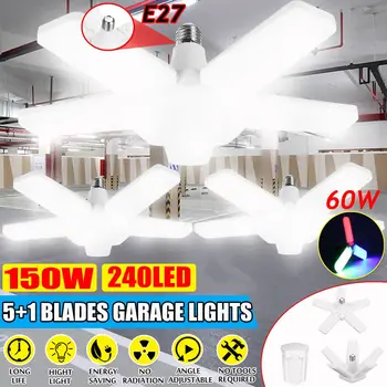 

six / three leaf Garage light E27 Led garage lamp Deformable Ceiling Light Fixture Lamp Industrial Lamp high bay led light