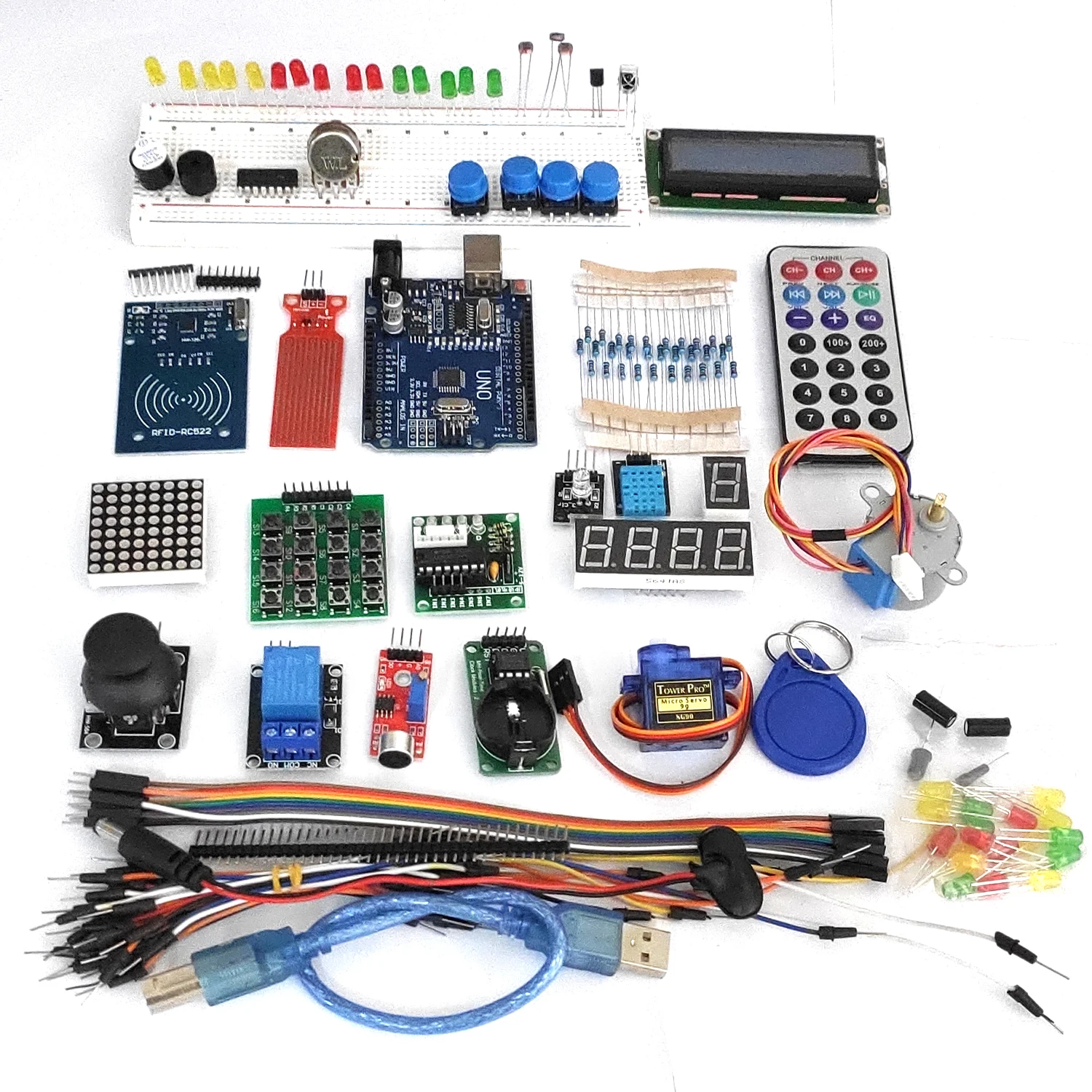 Обновленная расширенная версия стартовый набор RFID Обучающий 1602 lcd для Arduino UNO R3 |