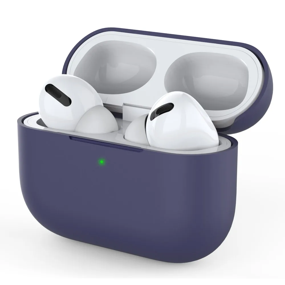 Чехол для Apple AirPods Pro TWS беспроводной Bluetooth футляр для наушников тонкий силиконовый Air Pods Pro противоударный чехол с брелоком