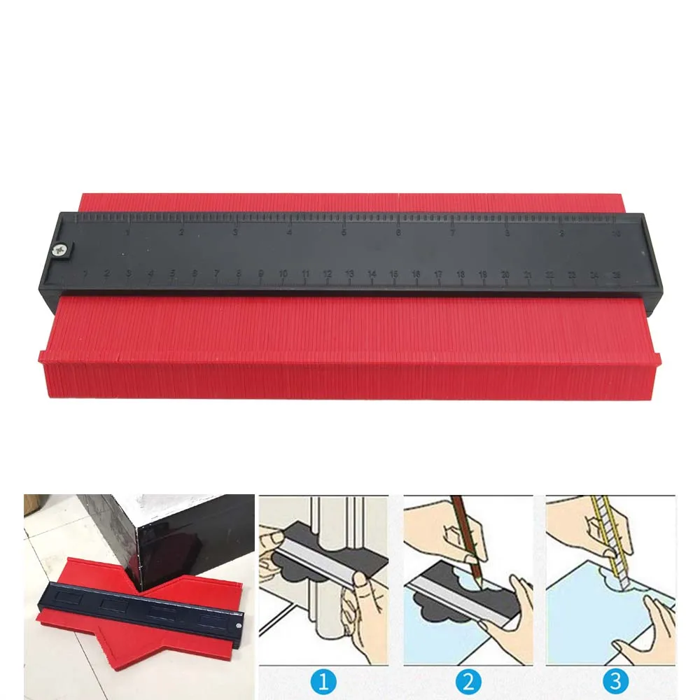 

Plastic Contour Gauge duplicator Profile Gauge Duplicator Irregular Shapes Tracing Template Measuring Tool for Fit