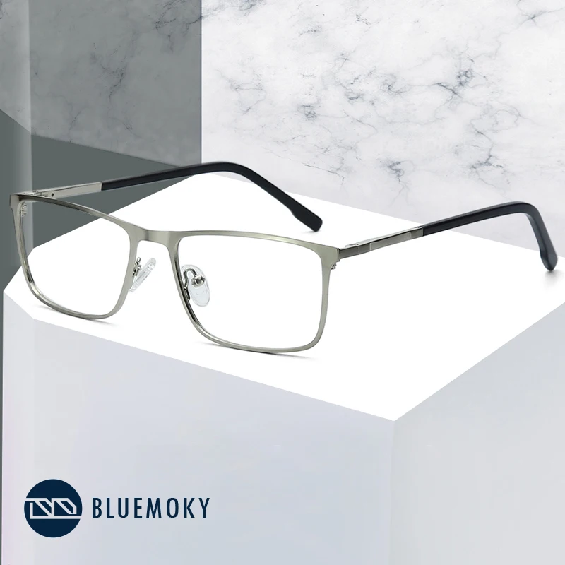 Мужские Оптические очки BLUEMOKY в оправе из сплава квадратной для близорукости с