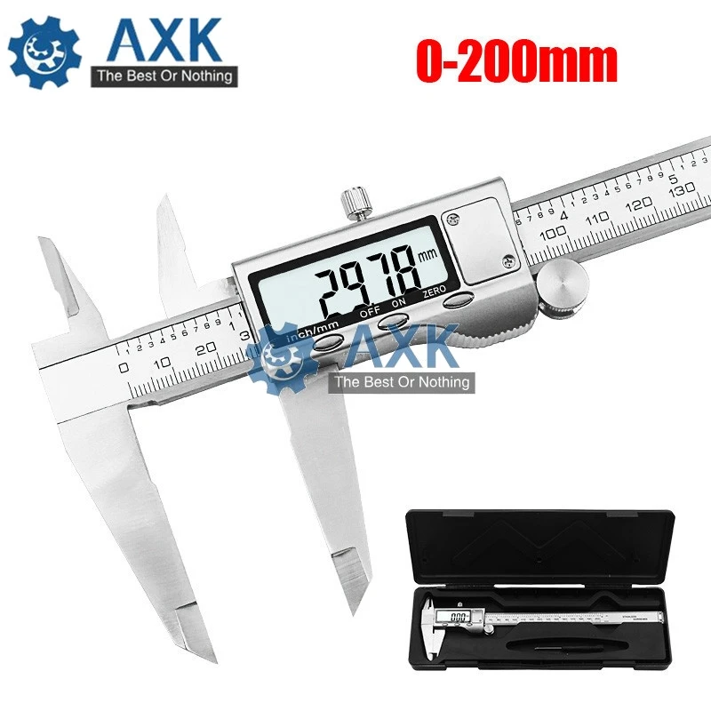 8" 200mm Digital Caliper Stainless Steel Digital LCD Caliper Vernier Caliper Shipping with Retail+Box LT-235