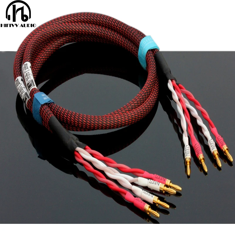 A Pair Hifi Audio Speaker Cable Highend Stereo Amplifier Cable High