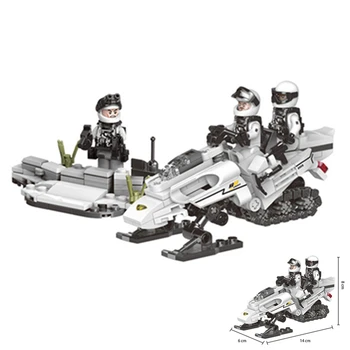 

City Extreme Speed Snow Motorcycle Model Building Blocks Across Battlefield sets Bricks Classic Education Toys for Children gift