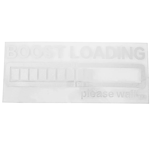 BOOST Loading светоотражающий материал наклейка забавные газовые наклейки автомобильное Окно Графический турбо белый и ограниченный ABS 3D наклейка на автомобиль Deca