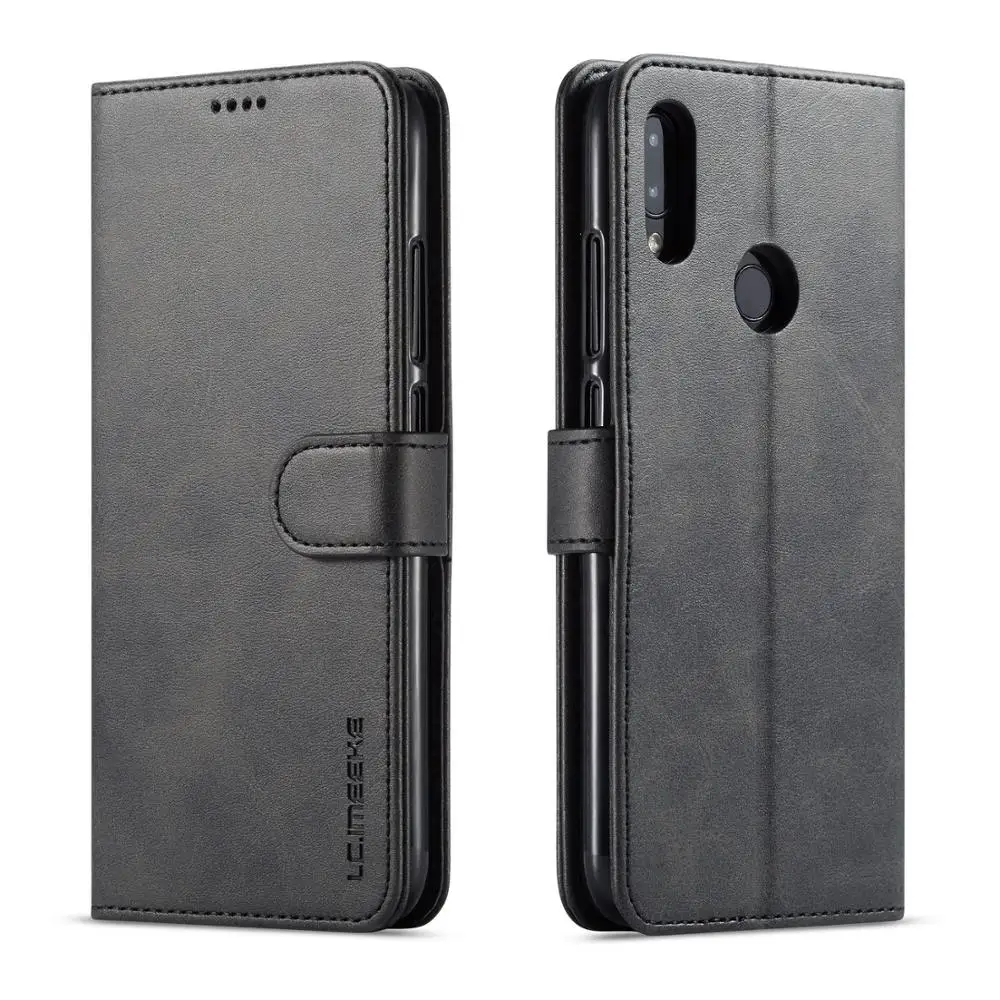 Черный Кожаный чехол-кошелек для Xiaomi Redmi 7 7A, слот для карт и силиконовый флип-чехол Redmi 7, роскошный чехол - Цвет: Черный