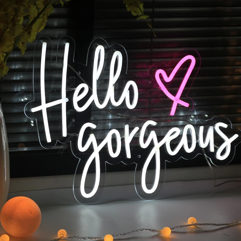 Неоновая вывеска на заказ Водонепроницаемая светодиодная Hello великолепное