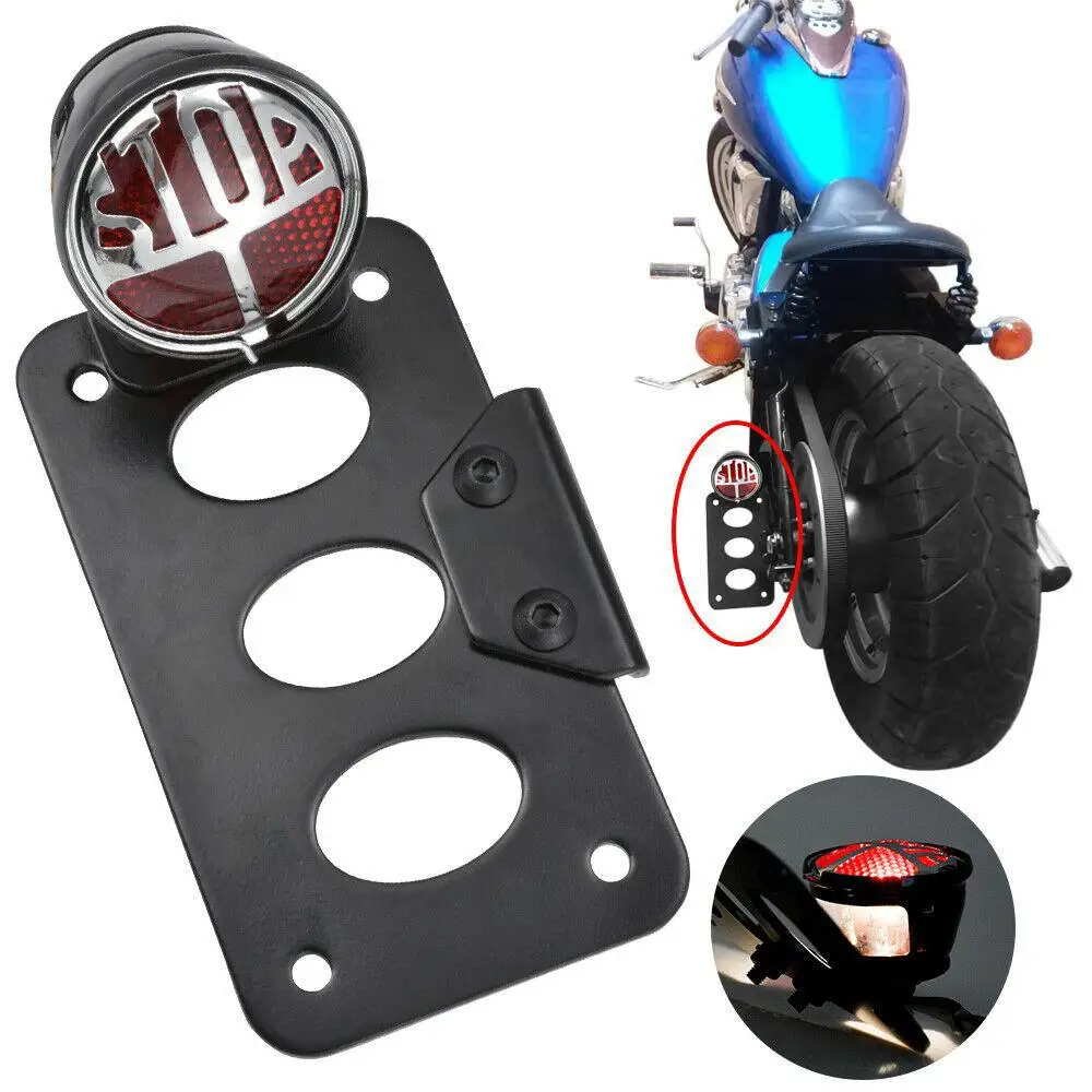 Боковое крепление для мотоцикла задний фонарь Кронштейн номерного знака Harley Chopper