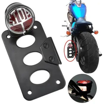

Motorcycle Side Mount Tail Light License Plate Bracket for Harley Chopper Bobber Motorcycle Accessories