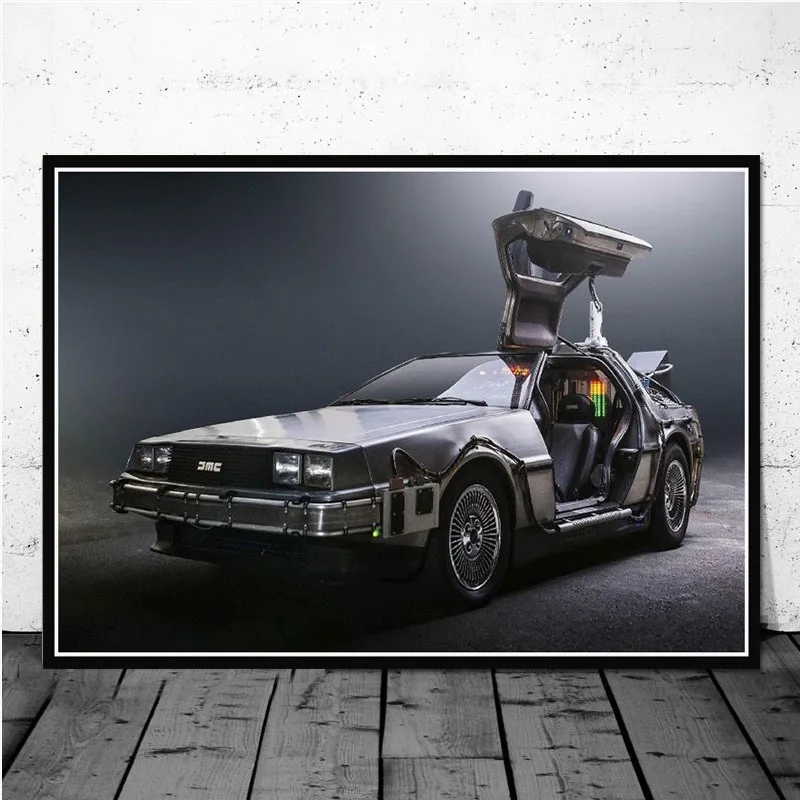 Back-to-the-Future-Movie-Classic-Cool-Car-Poster-And-Prints-Wall-Art-Canvas-Painting-Vintage (4)