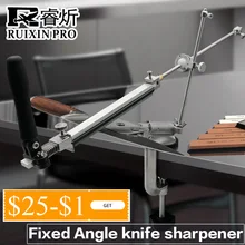 

RUIXIN pro Metal Material Knife Sharpener Sharpening System Stone with Stones Grinder RUIXIN 4 Generations Fixed Angle Apex Set