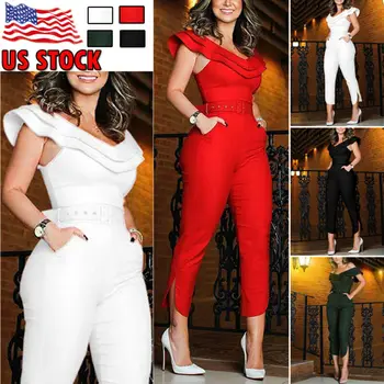 

Summer Women Ladies Clubwear Playsuit Bodycon Party Jumpsuit Romper Trousers New