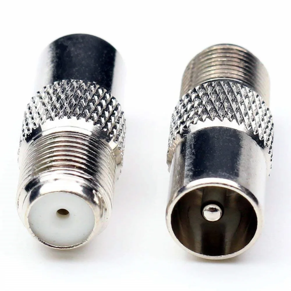 HDTV antenna digital indoor tv Satellite Connector 2PCS Female to IEC Male Adapter PAL Plug 9.5mm Accessories | Электроника