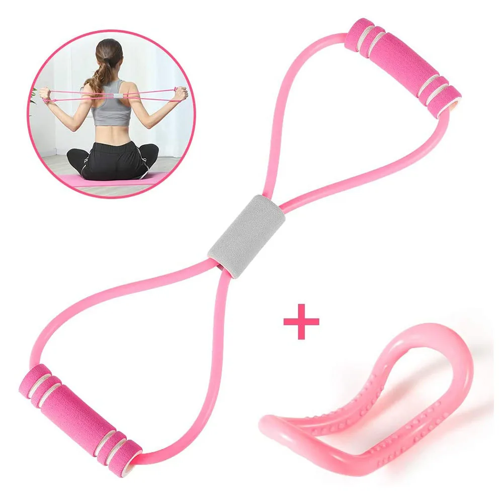 Yoga Pull Rope Pilates Circles Ring Resistance Bands Exercise Band Fitness Equipment for Home Workout Physical Therapy Training | Спорт и