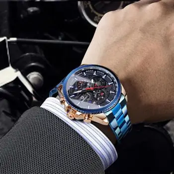 

Men's Automatic Watch with Three Eyes and Six Hands Mechanical Watches