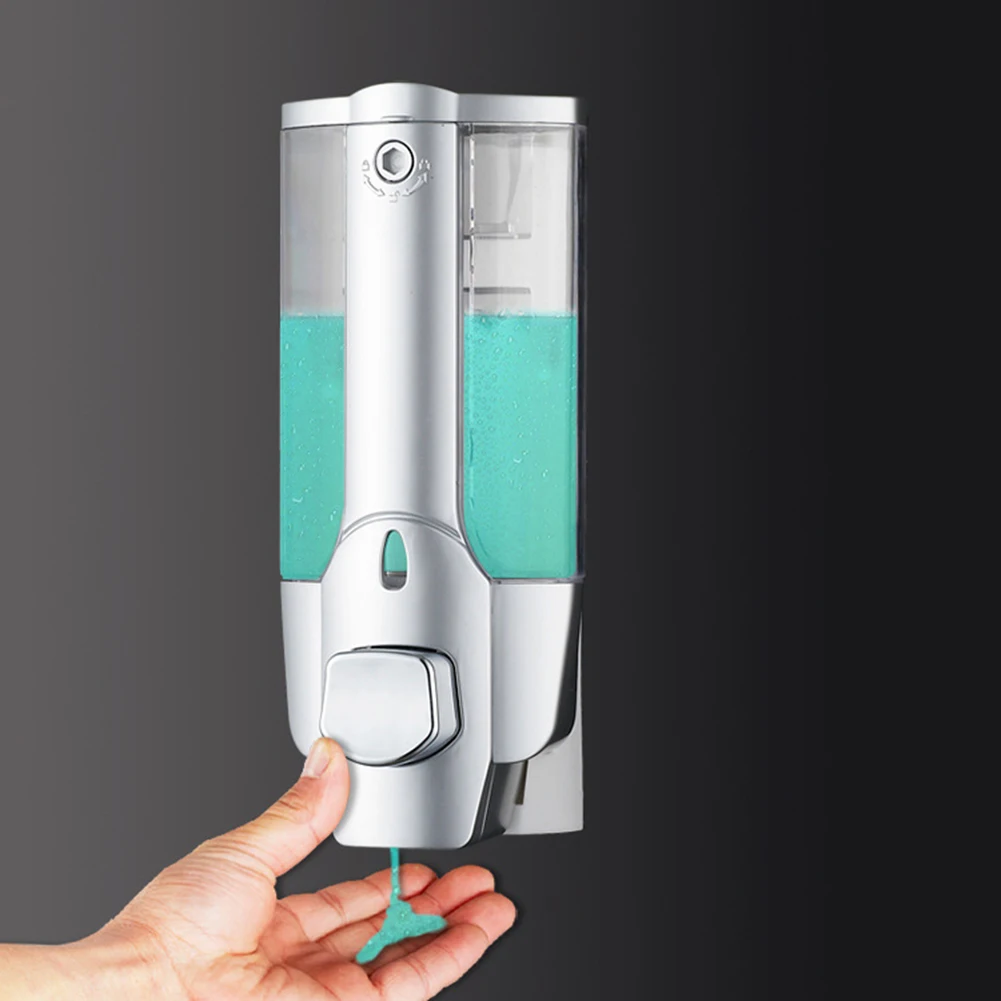 350ml Manual Soap Dispenser Shampoo Container Wall Mounted Hand Sanitizer Manual Wall Mounting ABS Hand Cleaning Pump